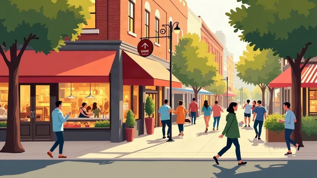 Editorial illustration: Date Night Restaurants in Harrisonburg