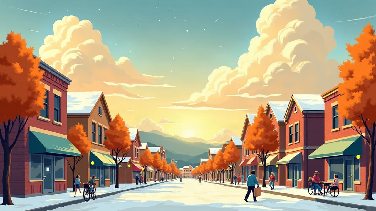 Editorial illustration: Weather in Harrisonburg, VA: What Each Season is Really Like