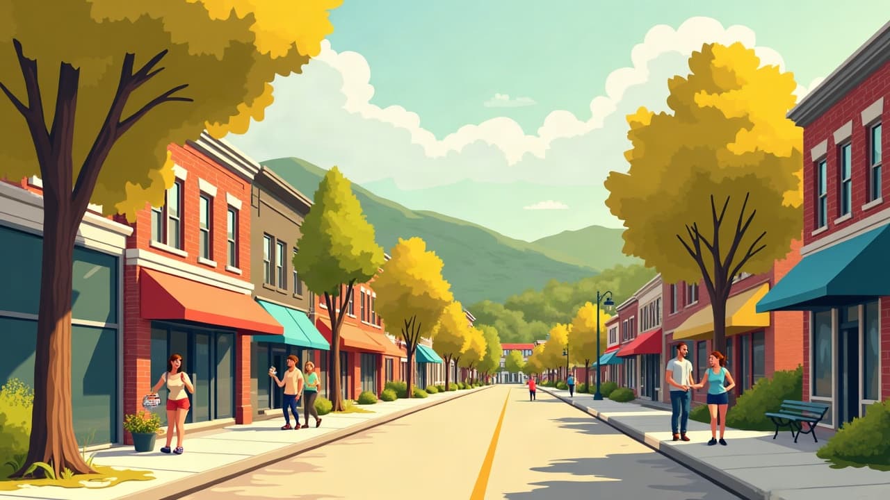 Editorial illustration: Hiking and Walking Trails in Harrisonburg